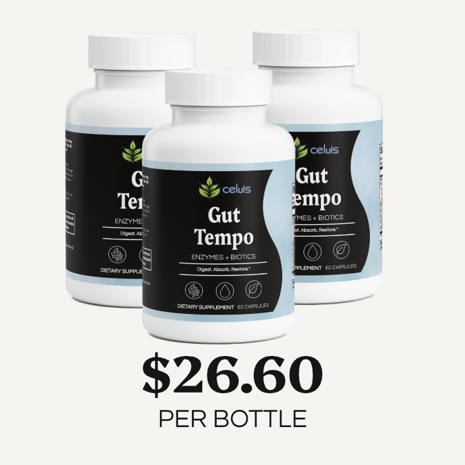 3 Bottle Gut Tempo Enzymes + Biotics