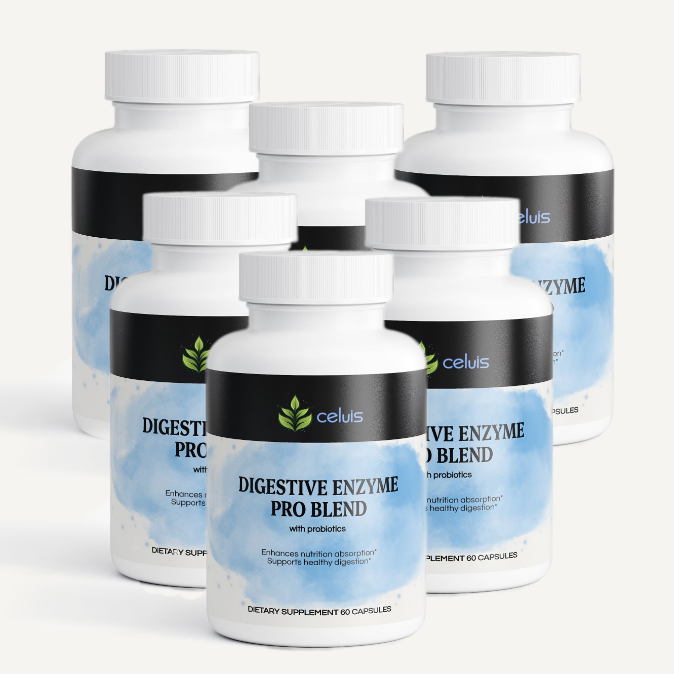 6 Bottle Digestive Enzymes Pro Blend
